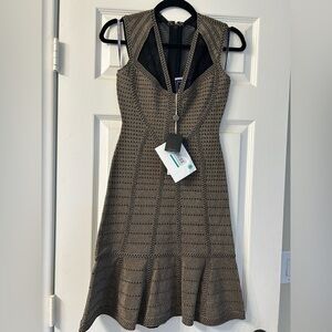 herve leger olive green dress Herve Leger Gown Hire – TENN main image 1